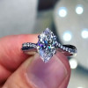 Handmade 1.70ct Marquise Solitaire Ring with Intertwine Diamond Band