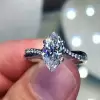 Handmade 1.70ct Marquise Solitaire Ring with Intertwine Diamond Band