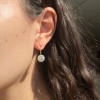 7.6ctw Round Cut White Sapphire Vintage Drop Earrings