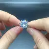 6.8ct Round Cut White Sapphire Engagement Ring