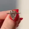Bezel Setting Sterling Silver Engagement Ring