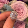 5.5ct Radiant Cut Pink Sapphire Engagement Ring