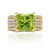 4ct Princess Cut Peridot Engagement Ring