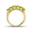 1.2ct Five-Stone Round Cut Peridot Wedding Band