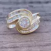 Estate 3.1ctw Round Cut White Sapphire Ring