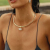 6.21ctw Oval Cut White Sapphire Torque Necklace