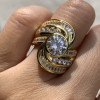 Estate 3.1ctw Round Cut White Sapphire Ring