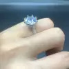 6.8ct Round Cut White Sapphire Engagement Ring