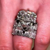 9.5ct Cushion Cut White Sapphire 2pcs Bridal Set