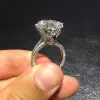 12ct Round Cut White Sapphire Engagement Ring
