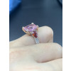 8ct Three-stone Radiant Cut Pink Sapphire Ring