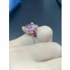8ct Three-stone Radiant Cut Pink Sapphire Ring