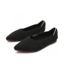 Black Knit Pointed Toe Shoes