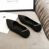 Black Knit Pointed Toe Shoes