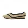 Beige Kint Flat Shoes Ballet Loafers Shoes