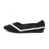 Black Kint Flat Shoes Ballet Loafers Shoes