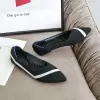 Black Kint Flat Shoes Ballet Loafers Shoes