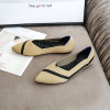 Beige Kint Flat Shoes Ballet Loafers Shoes