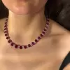 Ruby & White Sapphire Riviera Necklace 