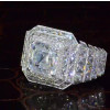 Micro-pave Setting Asscher Cut Engagement Ring