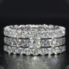 Princess&Round Cut White Sapphire Eternity Band