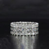 Princess&Round Cut White Sapphire Eternity Band