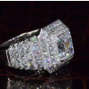 Micro-pave Setting Asscher Cut Engagement Ring