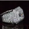 Micro-pave Setting Asscher Cut Engagement Ring