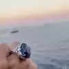 Luxury Aquamarine Blue Cocktail Ring