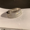 Round&Asscher Cut White Sapphire Wedding Band