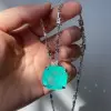 20ct Cushion Cut Paraiba Tourmaline Pendant Necklace