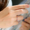 Pink Sapphire and Ruby Mobius Wedding Band
