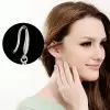 Round Cut Classic Drop Shape CZ Silver Earrings
