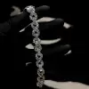 24ctw White Sapphire Infinity Statement Bracelet