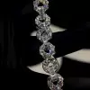 24ctw White Sapphire Infinity Statement Bracelet