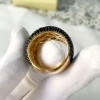Black Sapphire Paved Bold Unisex Ring
