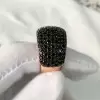 Black Sapphire Paved Bold Unisex Ring