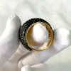 Black Sapphire Paved Bold Unisex Ring