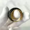 Black Sapphire Paved Bold Unisex Ring