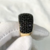 Black Sapphire Paved Bold Unisex Ring
