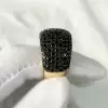 Black Sapphire Paved Bold Unisex Ring