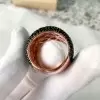 Black Sapphire Paved Bold Unisex Ring