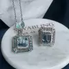8.4ct Emerald Cut Aquamarine Engagement Ring