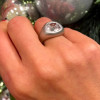 9.5ct Cushion Cut White Sapphire Matt Engagement Ring