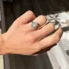 4.6ct Cushion Cut Art-Deco Engagement Ring