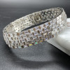 30ctw Emerald Cut White Sapphire Unisex Bracelet