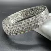 30ctw Emerald Cut White Sapphire Unisex Bracelet