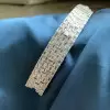 30ctw Emerald Cut White Sapphire Unisex Bracelet