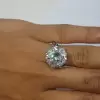 Vintage Round Cut Crown Setting Engagement Ring