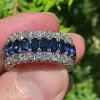 8.35ct Oval Cut Blue Sapphire Eternity Band